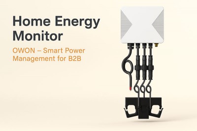 OWON PC321 Wi-Fi үй энергиясының мониторы үш фазалы қуат қысқышы бар, B2B энергиясын басқару, OEM және смарт тор қолданбаларына арналған.