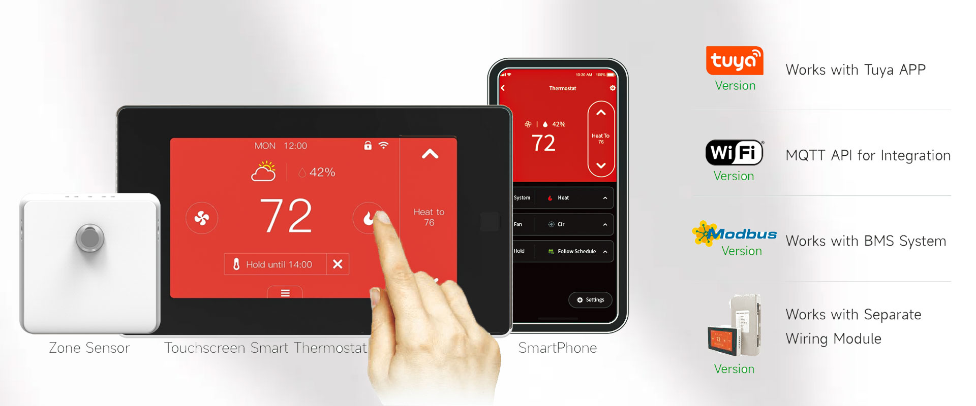 АҚШ термостат сенсорлық экран термостат бағдарламалау термостат HVAC басқару