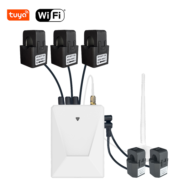WIFI Multi-Circuit Power Meter,with 3*200A Main CT Clamp,support 3-phase power systems for EU
