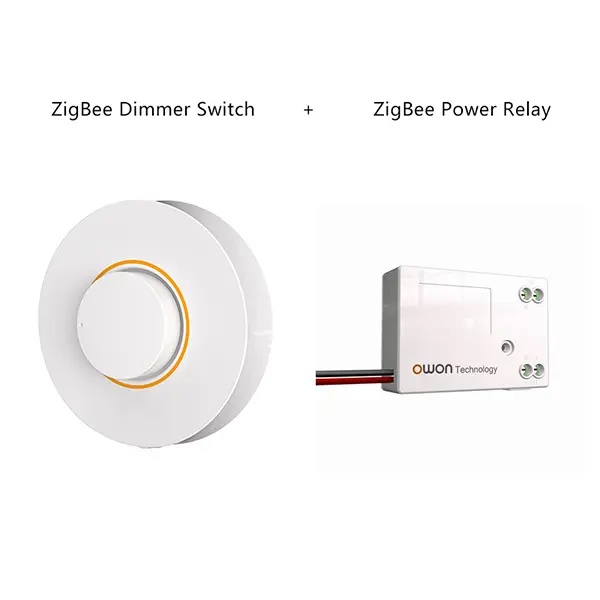 Zigbee Dimmer Switch with Zigbee Relay for Wireless Lighting Control