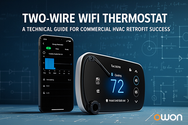 Two Wire WiFi Thermostat: Commercial HVAC Retrofit Solution (No Rewiring)