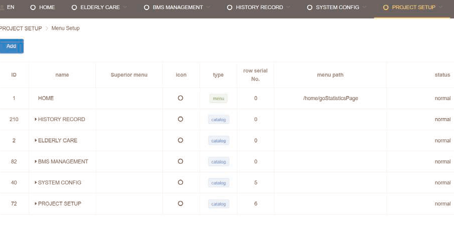 system menu configuration