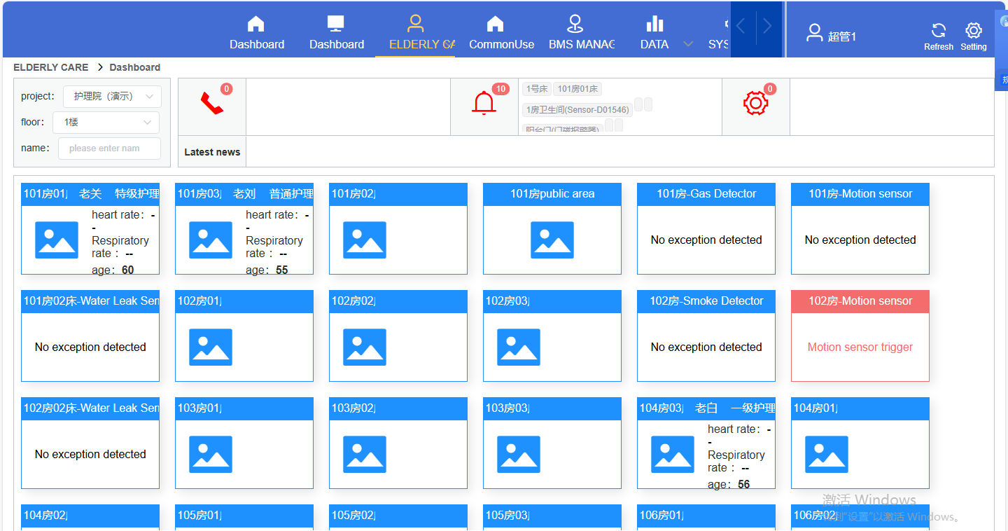 Elderly Care Dashboard